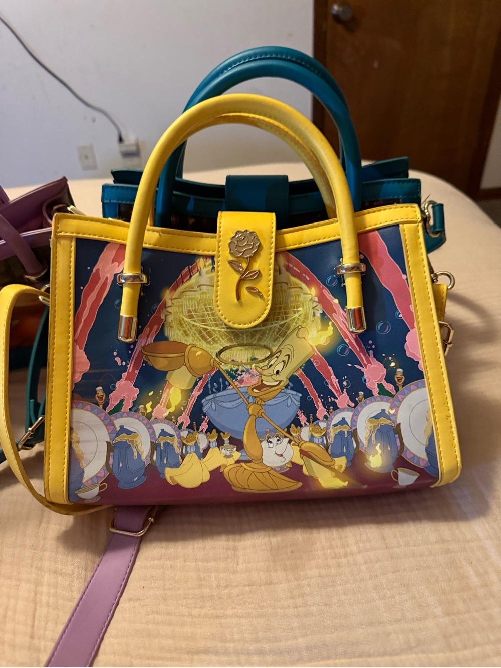 Disney Beauty and the Beast Yellow Trim Satchel